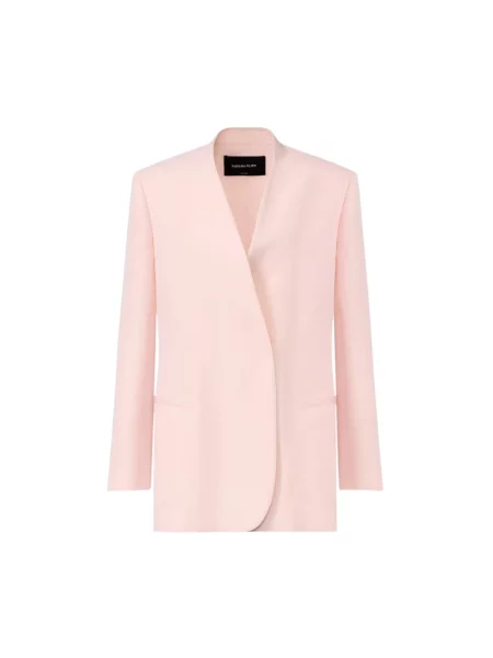 Lniana lniana marynarka Fabiana Filippi różowa