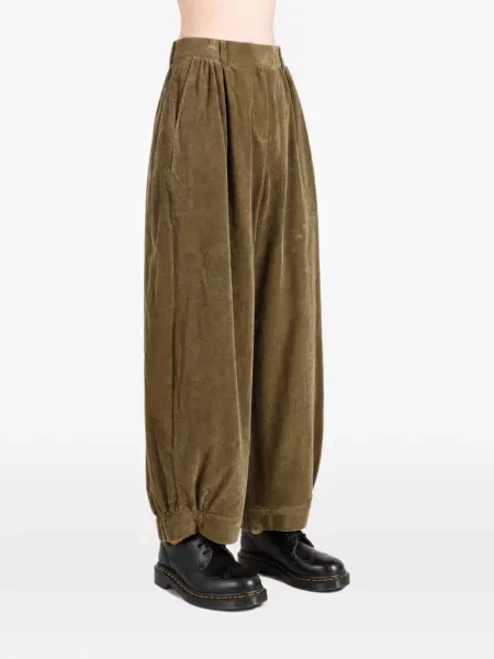 Pantaloni Amomento de catifea cord verde