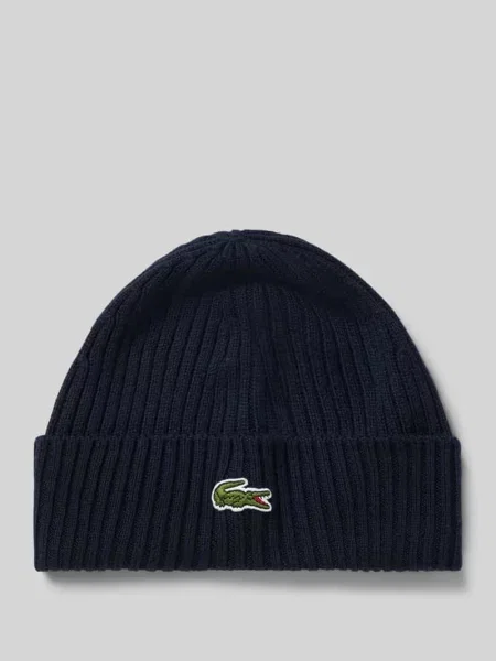 Czapka zimowa Lacoste navy blue niebieska