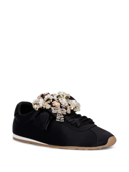 Sneakerși Jeffrey Campbell cu perle negru