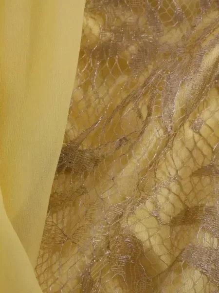 Rochie mini Dolce & Gabbana din dantelă galben