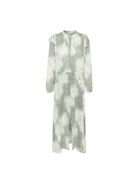 Sukienka maxi Inwear w kwiatki zielona