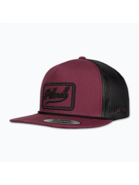Șapcă pentru bărbați Pitbull Original burgundy/black negru