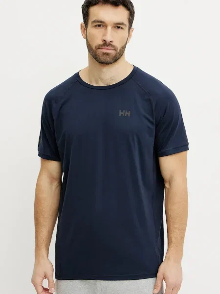 Тениска Helly Hansen HP OCEAN с принт тъмносиньо