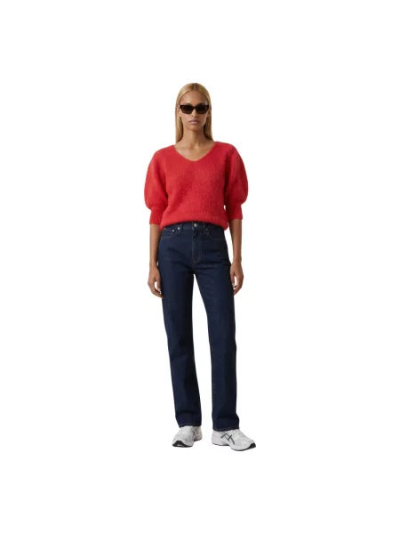 Sweter American Dreams wełniany czerwony
