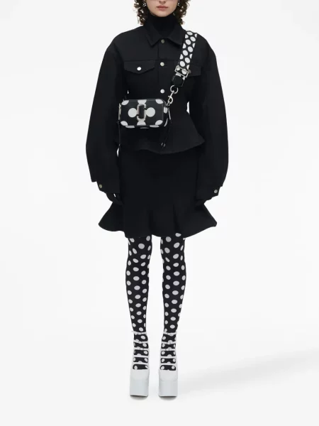 Puntíkatá kabelka Marc Jacobs černá