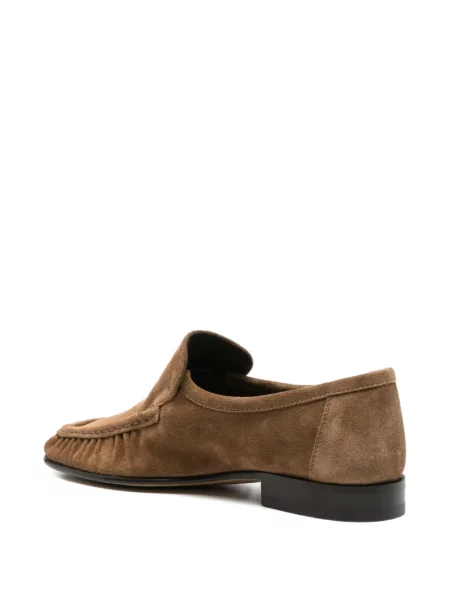 Pantofi loafer The Row cu volane maro