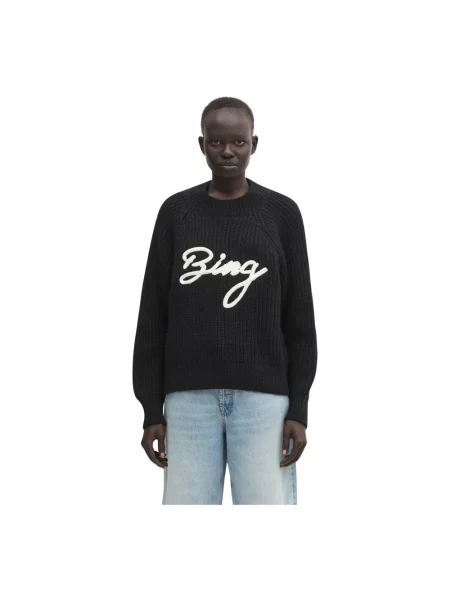 Anine Bing sweter z dodatkiem wełny kendrick ciepły czarny