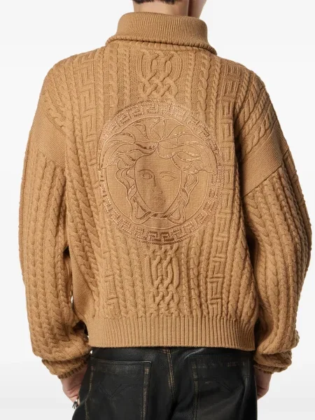 Cardigan Versace tricotate maro
