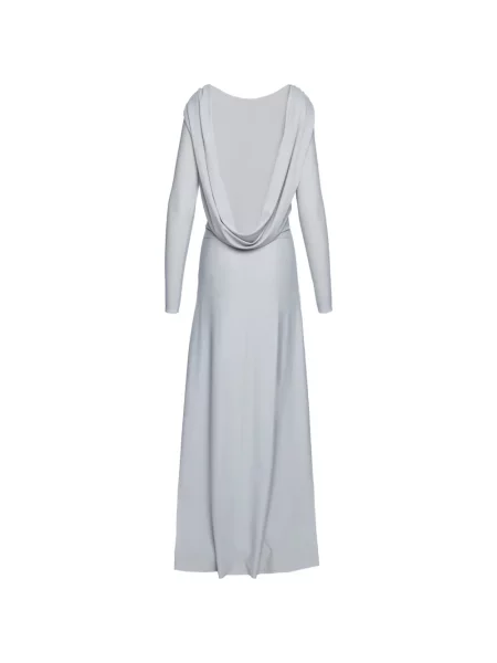 Lung rochie maxi Medeea drapată gri