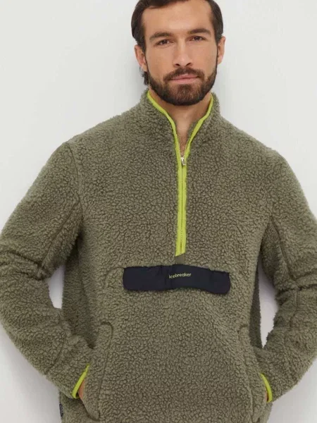 Суитчър Icebreaker от мерино вълна зелено