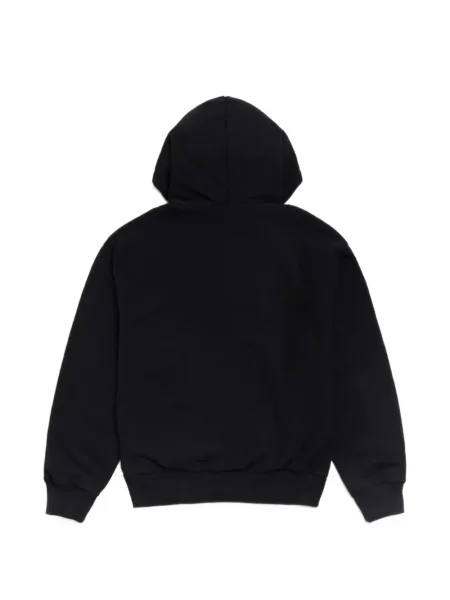 Siuvinėtas pledas džemperis su gobtuvu Stüssy juoda