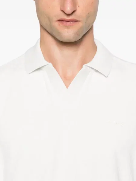 Polo Boss scurt alb
