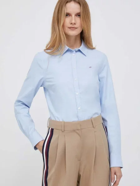 Gant koszula regular z kołnierzykiem klasycznym niebieski