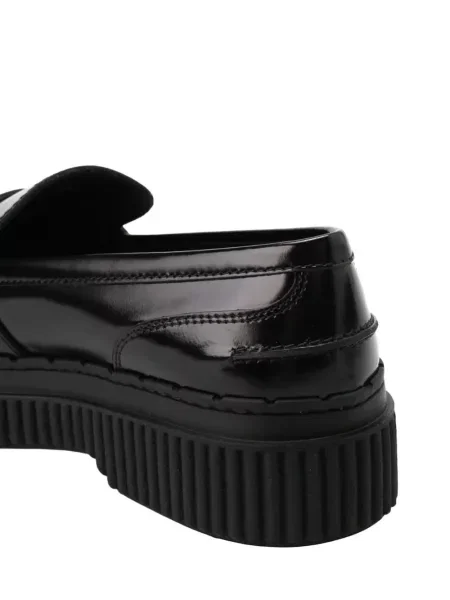 Pantofi loafer Tod's din piele cu platformă negru