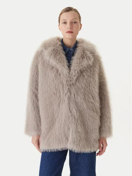 Palton de blană Kaos gri