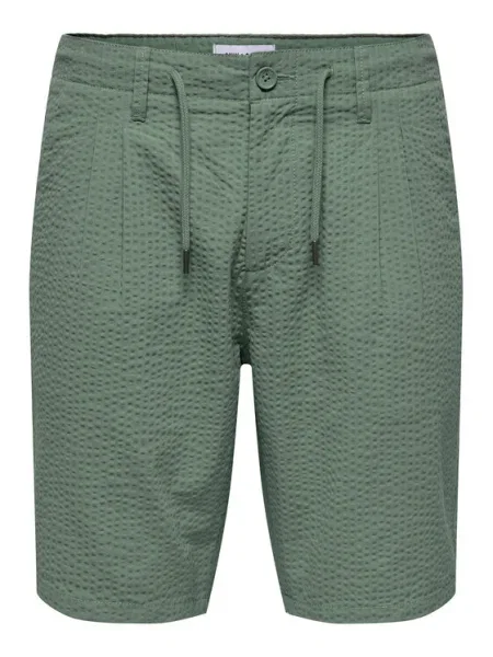 Only & Sons Шорти от плат Leo зелен