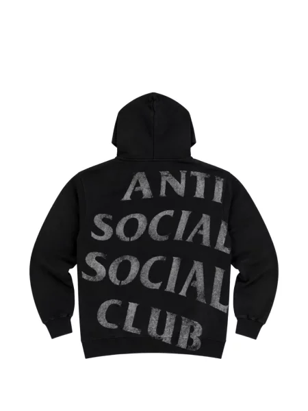 Суичър с качулка Anti Social Social Club с принт черно
