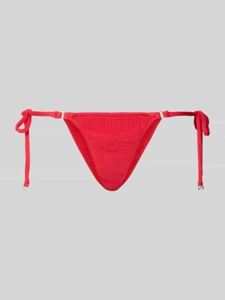 Figi bikini ze sznurowaniem Seafolly czerwony