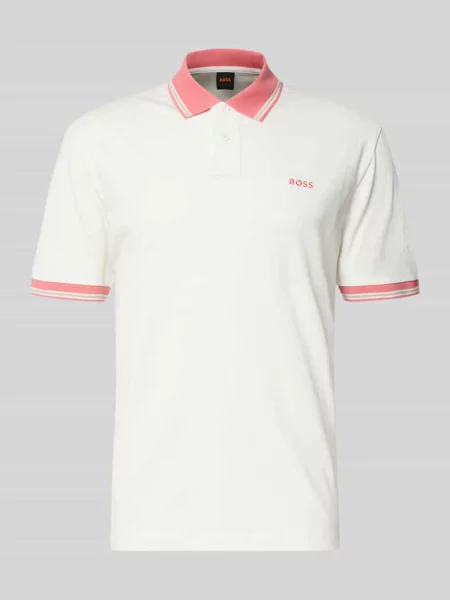 Koszulka polo Boss Orange biała
