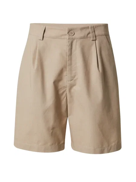 DAN FOX APPAREL Kalhoty se sklady v pase Oskar tmavě béžová