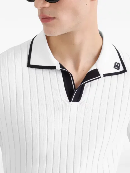 Tricou polo Dolce & Gabbana alb
