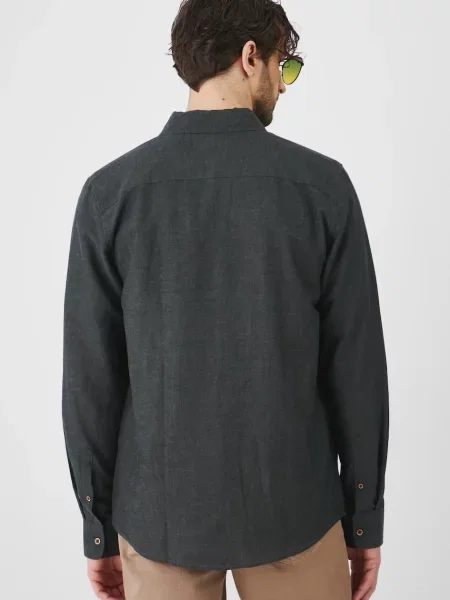 Сорочка з льону Medicine regular комір button-down зелений