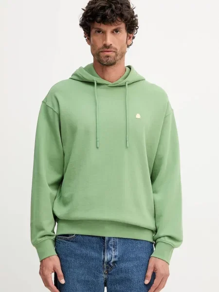 Суичър с качулка United Colors Of Benetton с качулка черно