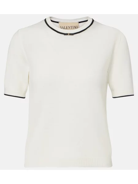Pulover Valentino de lână alb
