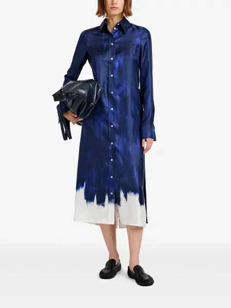 Μεταξωτή κοστούμι φόρεμα Proenza Schouler μπλε