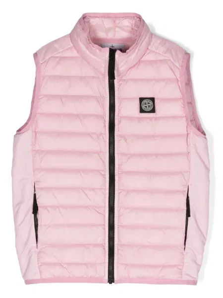 Kamizelka puchowa dziecięca Stone Island różowa