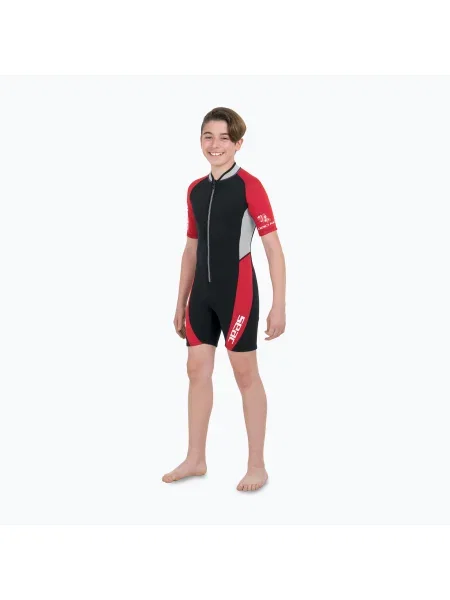SEAC Shorty Ciao mm negru/roșu pentru copii costum de neopren pentru copii negru