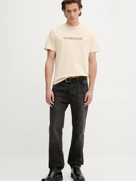 Tričko Guess Jeans béžová