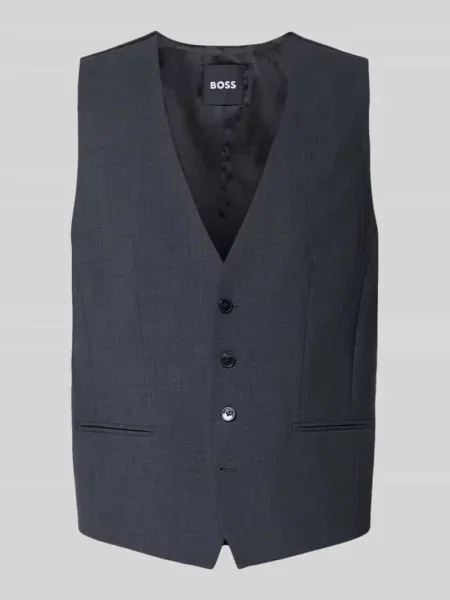 Kamizelka garniturowa o kroju regular fit z mieszanki żywej wełny Boss