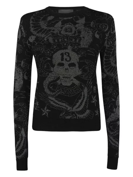 Top John Richmond din jacard negru