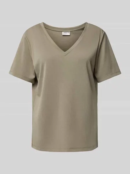 T-shirt z dekoltem w serek Jake*s Casual