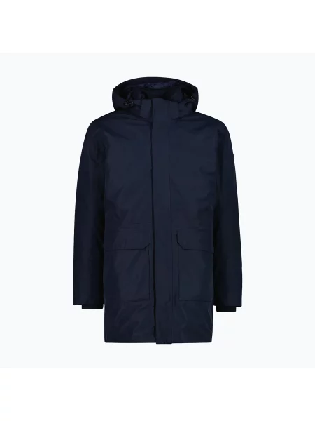 Geacă de ploaie pentru bărbați CMP Parka Zip Hood black/blue/winter sun negru