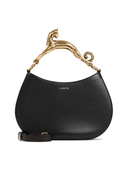 Torebka hobo Lanvin skórzana czarna