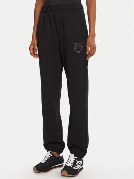 PINKO Spodnji del trenirke Plumcake črna