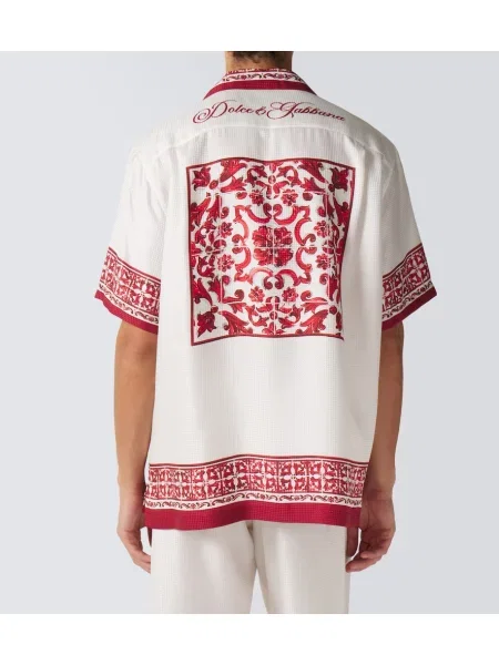 Cămașă Dolce&gabbana de mătase alb