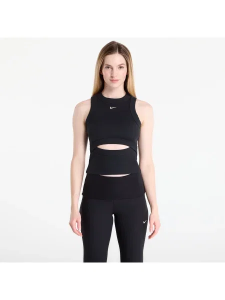 Плетен топ Nike черно