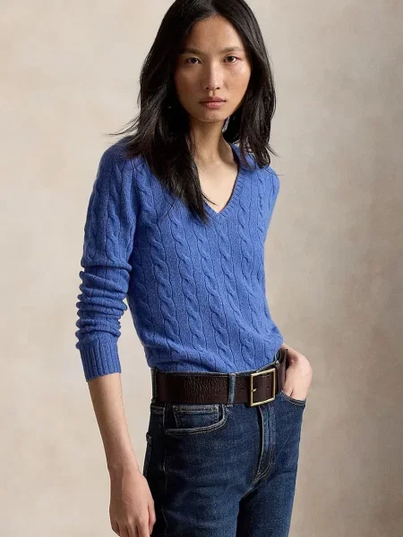 Polo Ralph Lauren pulover pentru femei din lână albastru
