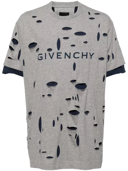 Tricou Givenchy zdrențuiți gri