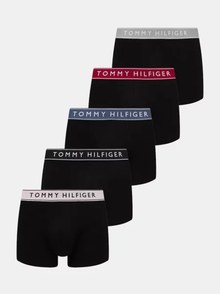 Boxerky Tommy Hilfiger Trunk WB 5 pairs pale pink/antique silver/ruby jewel/aegean sea/black čierna
