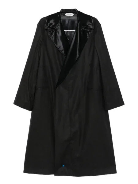 Palton Alberta Ferretti din satin negru