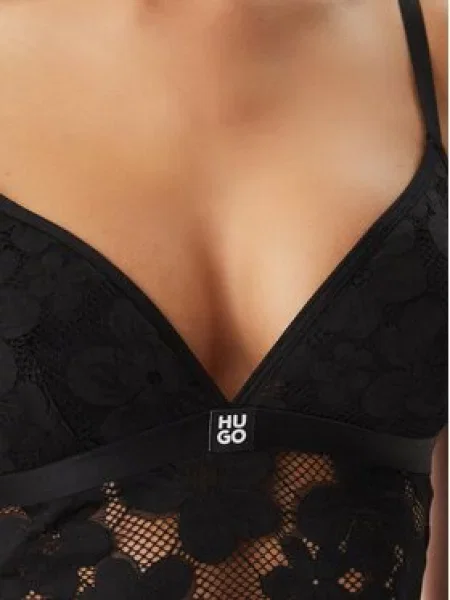 Hugo Stringové Body Bloom Lace černá