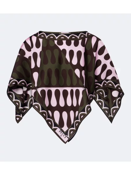 Top Pucci de mătase asimetric