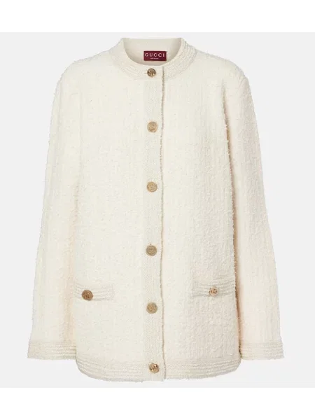 Cardigan Gucci de lână alb