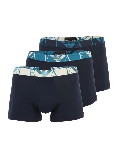 Emporio Armani Boxeri bleumarin / albastru regal / murdar alb