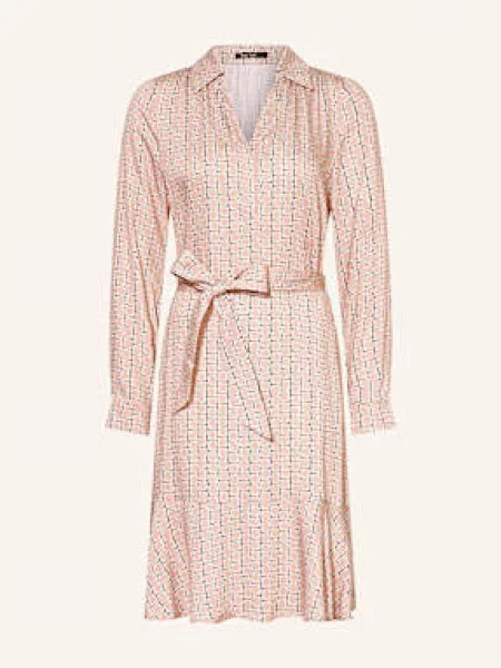 Marc Aurel Šaty S Volány světle růžová / růžová černá